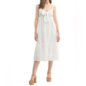 NWT Lush Bow Tied Floral Embroidered Midi Dress